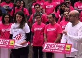 Montse Venturós i Joan Coma, a la presentació de la campanya en defensa dels càrrecs electes perseguits per la declaració 9-N Montse Venturós i Joan Coma, a la presentació de la campanya en defensa dels càrrecs electes perseguits per la declaració 9-N